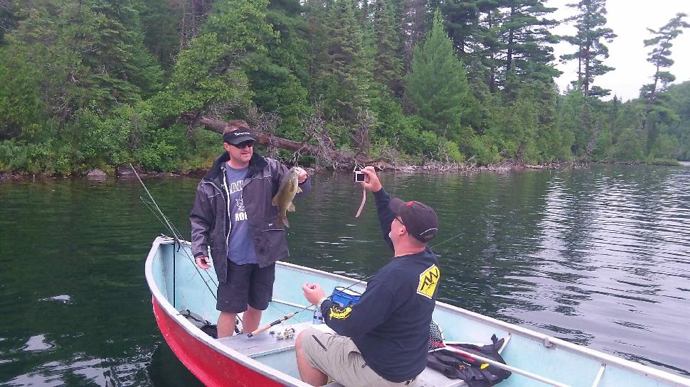 Tally taking: Jon Baker captures photographic evidence of an early Pat Trudell catch