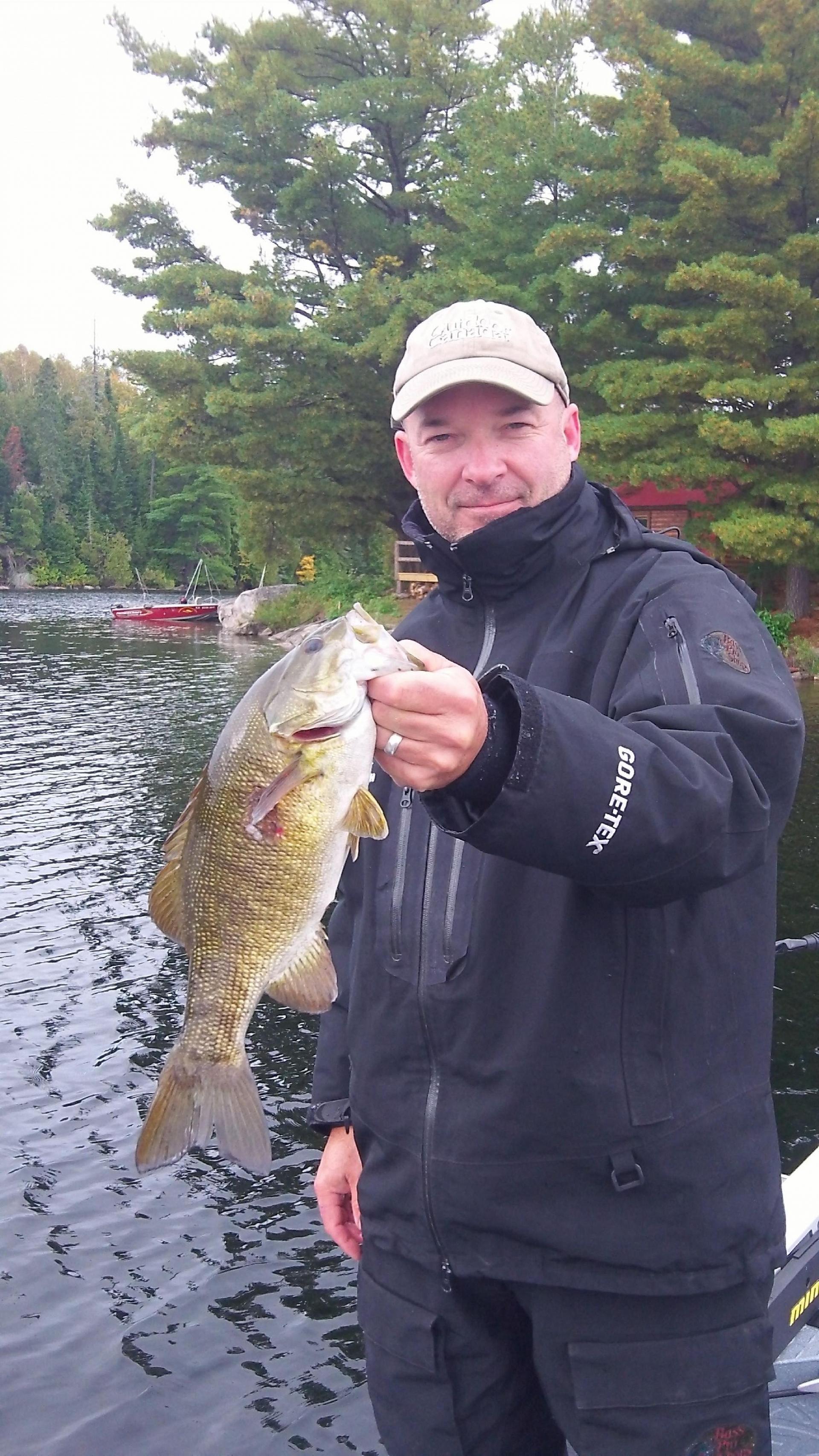 Sunday treat: Patrick Walsh and one of his last fish, caught on the final morning