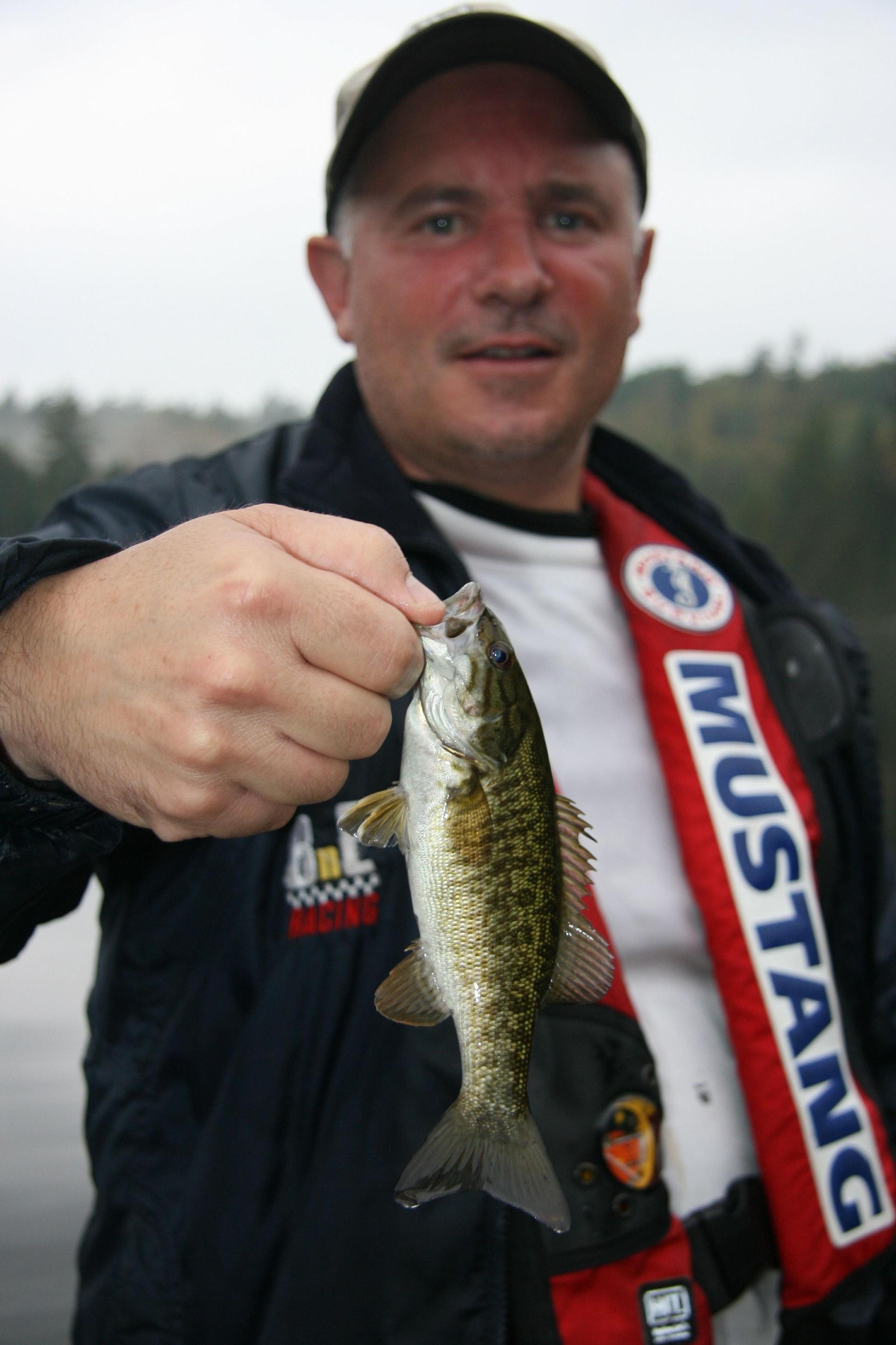 Beauchene baby: Billy Shields and one of the plentiful small fish