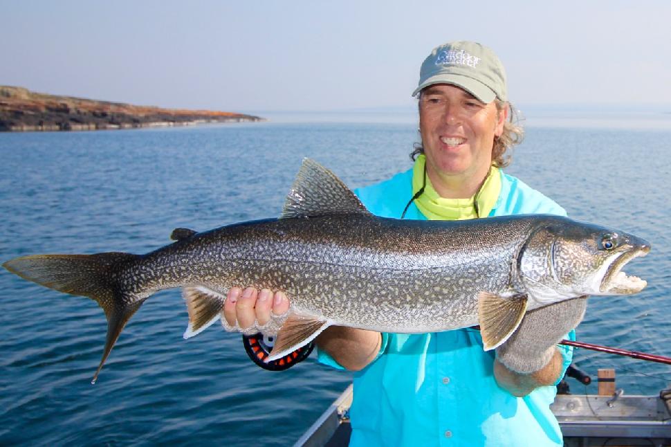 Even powerful fish like lake trout can’t out-fight a fly rod, when it’s used correctly. Credit: Scott Gardner.