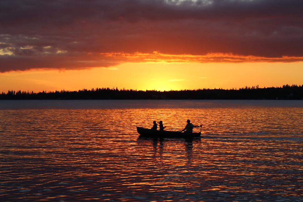 Fishing sunset