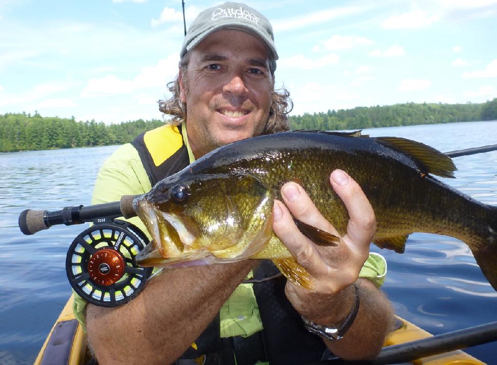 The author tricks a respectable largemouth. Credit: Scott Gardner.