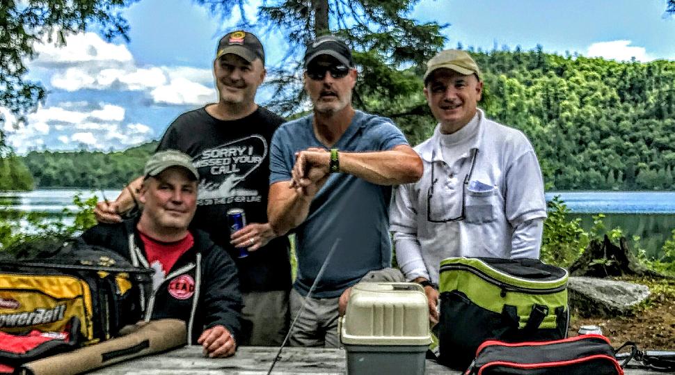 Credit: Jon Baker The Beauchêne 2017 crew: (left to right) Gord Browning, Patrick Walsh, Jon Baker and Billy Shields