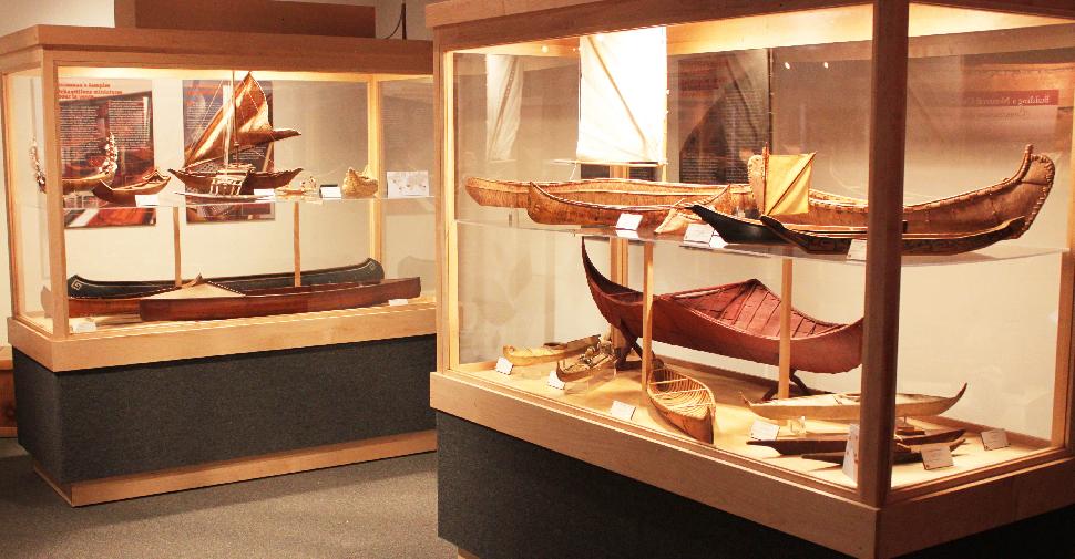 Credit: Canadian Canoe Museum. Many vintage canoes are on display.