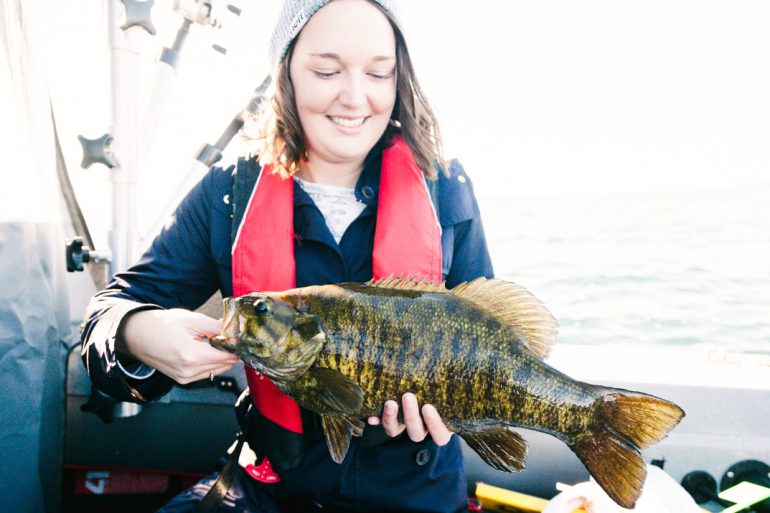 Walleye/Bass Fishing - Lake Ontario. Credit: Sarah McMichael.