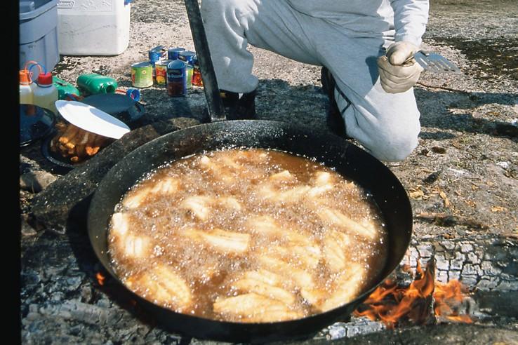 Bacon-Wrapped Mustard Walleye