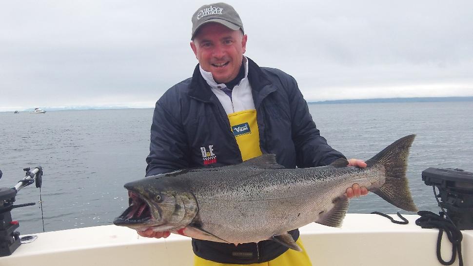 Billy's 22-pound chinook. Keep trying, bud!