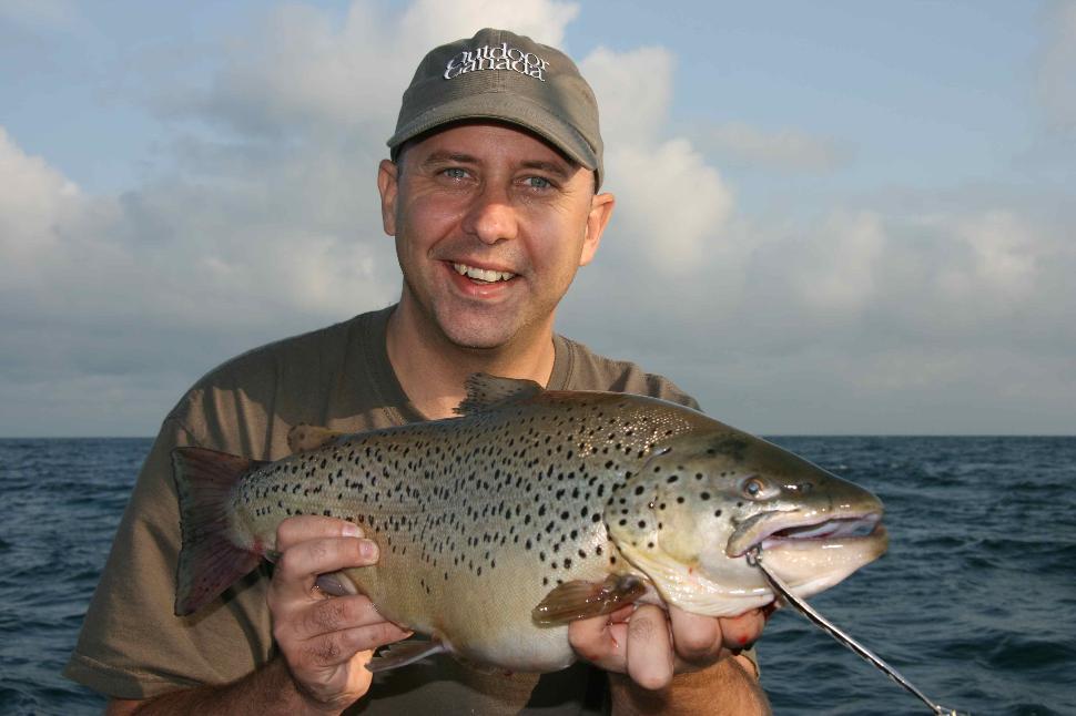 Nice football! Bob Sexton and a typical Lake Ontario brown trout