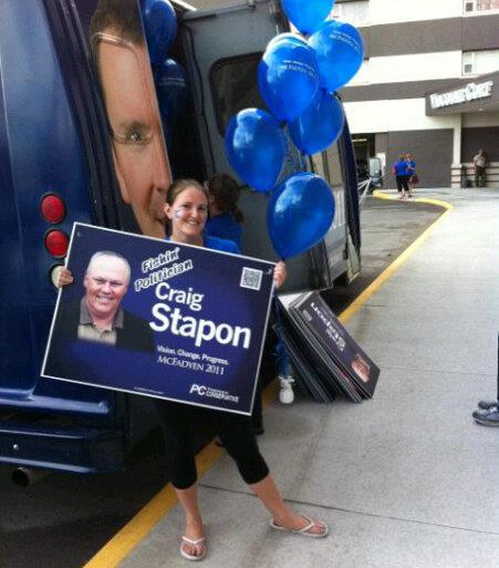 The sign says it all Craig Stapon, The Fishin' Politician. Ya' got to love it!