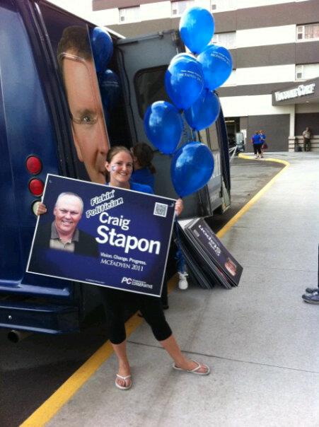 The sign says it all Craig Stapon, The Fishin' Politician. Ya' got to love it!