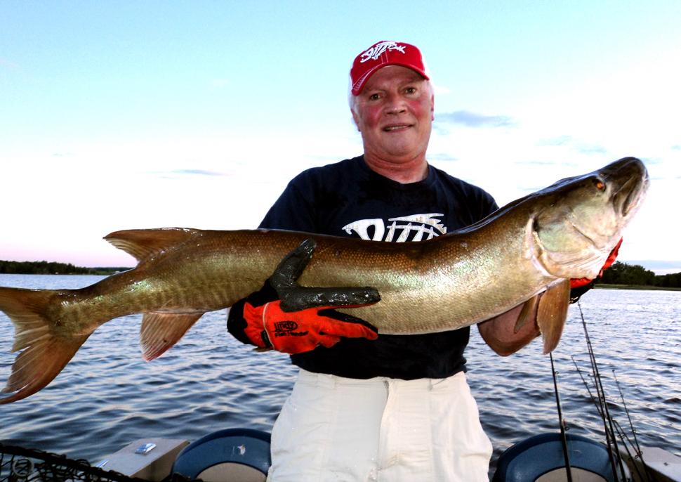 Sometimes you need to slow down your retrieve to a crawl to catch muskies like this Wally Robbins caught the other day