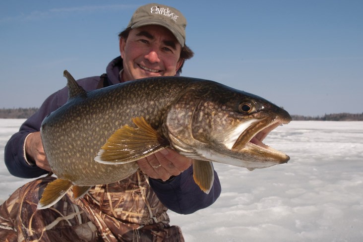 Gord Pyzer with lake trout