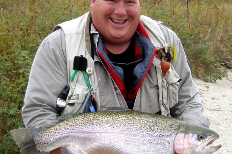 Chubby rainbow trout