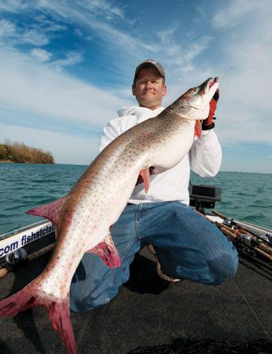 John Bondy with a Lake St. Clair trophy.