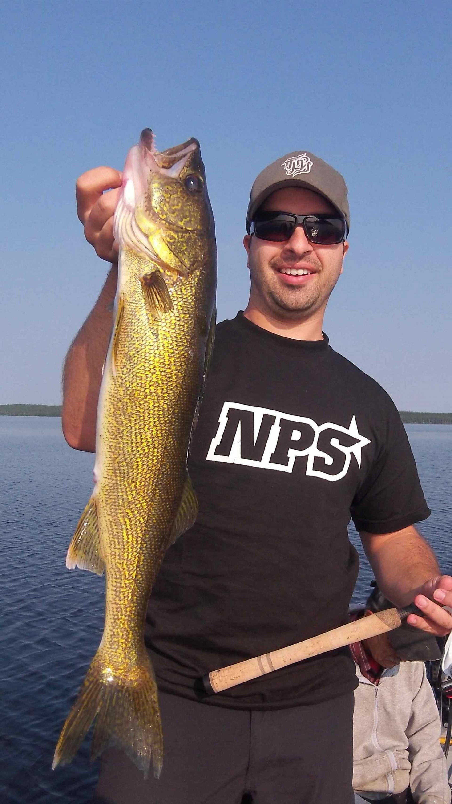 Look ma, no hands: What some guys will do to make the dorsal stand up. Look at that northern geography! Sweet.