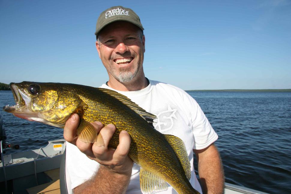 Nice 'eye: Owen Nolan and one of today's typical walleye