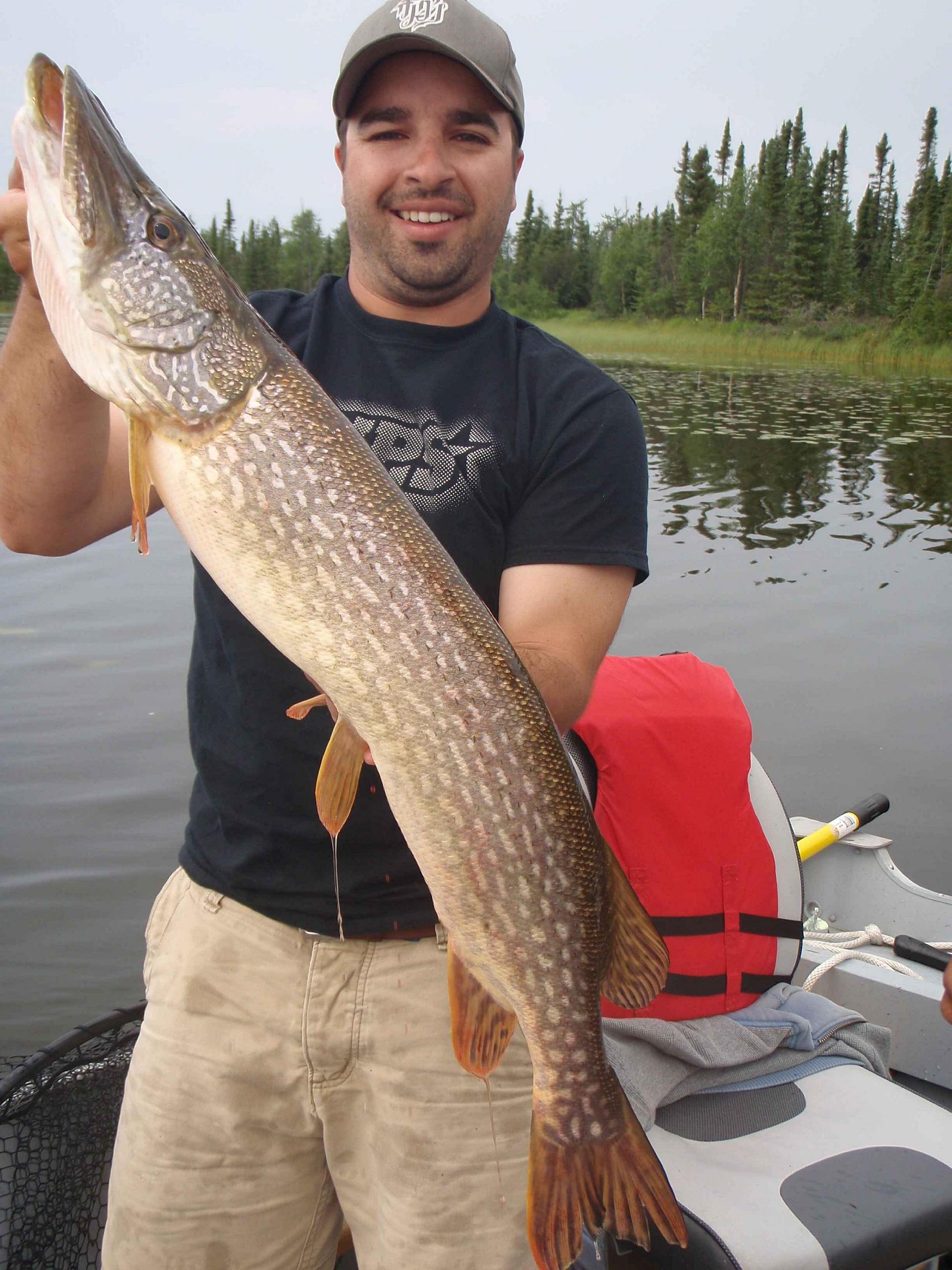 Typical 'eye: Dan and an example of the walleye we tapped into big time today