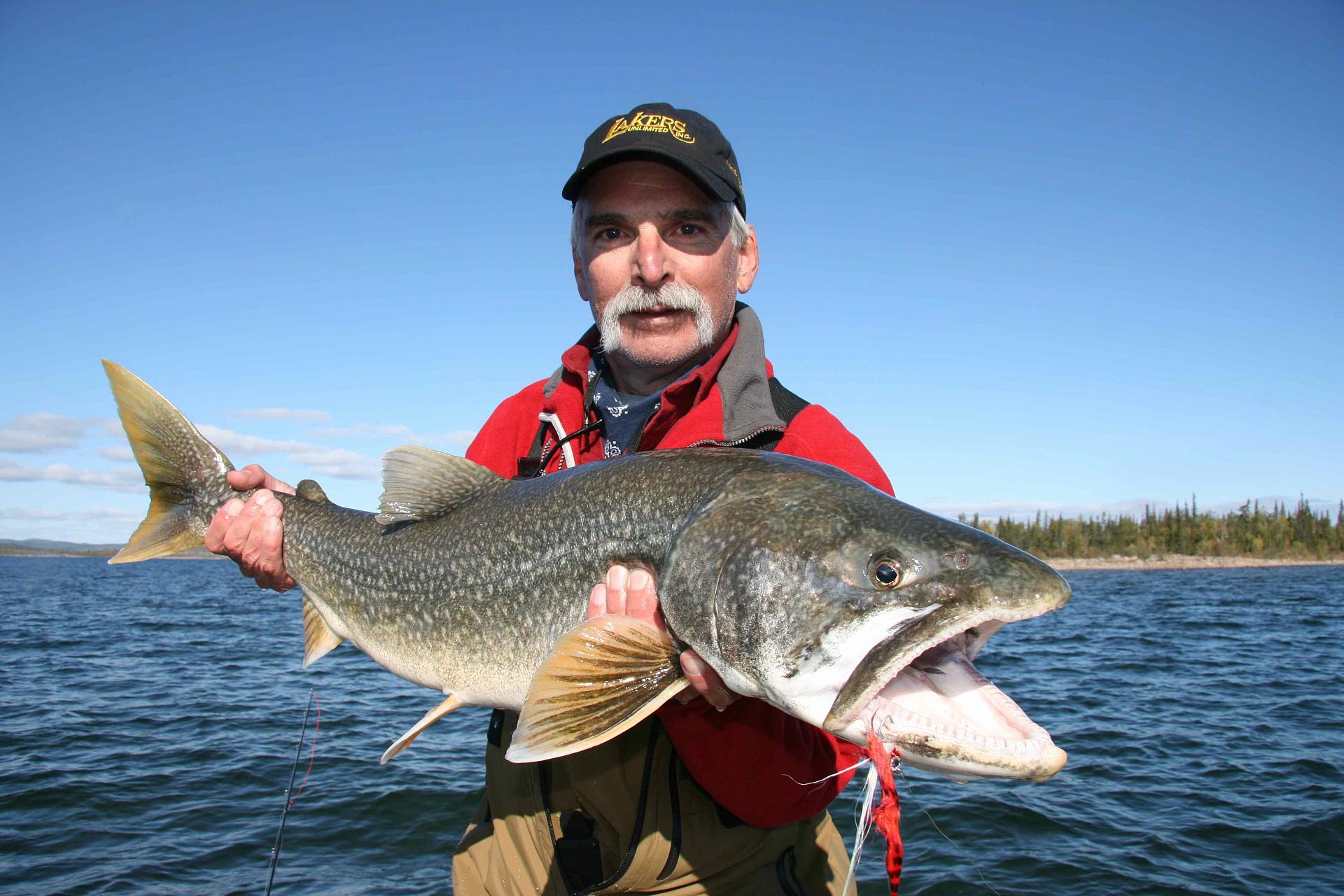 Nice fish: John Cleveland hoists his big fish of day 3