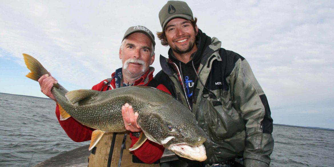 Another record: John and guide Kelly with John's 41-incher on 12-pound tippet