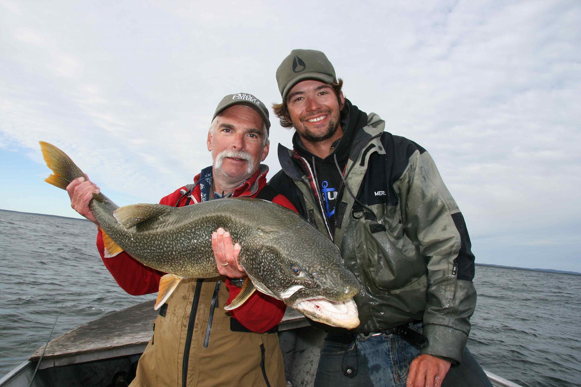 Another record: John and guide Kelly with John's 41-incher on 12-pound tippet