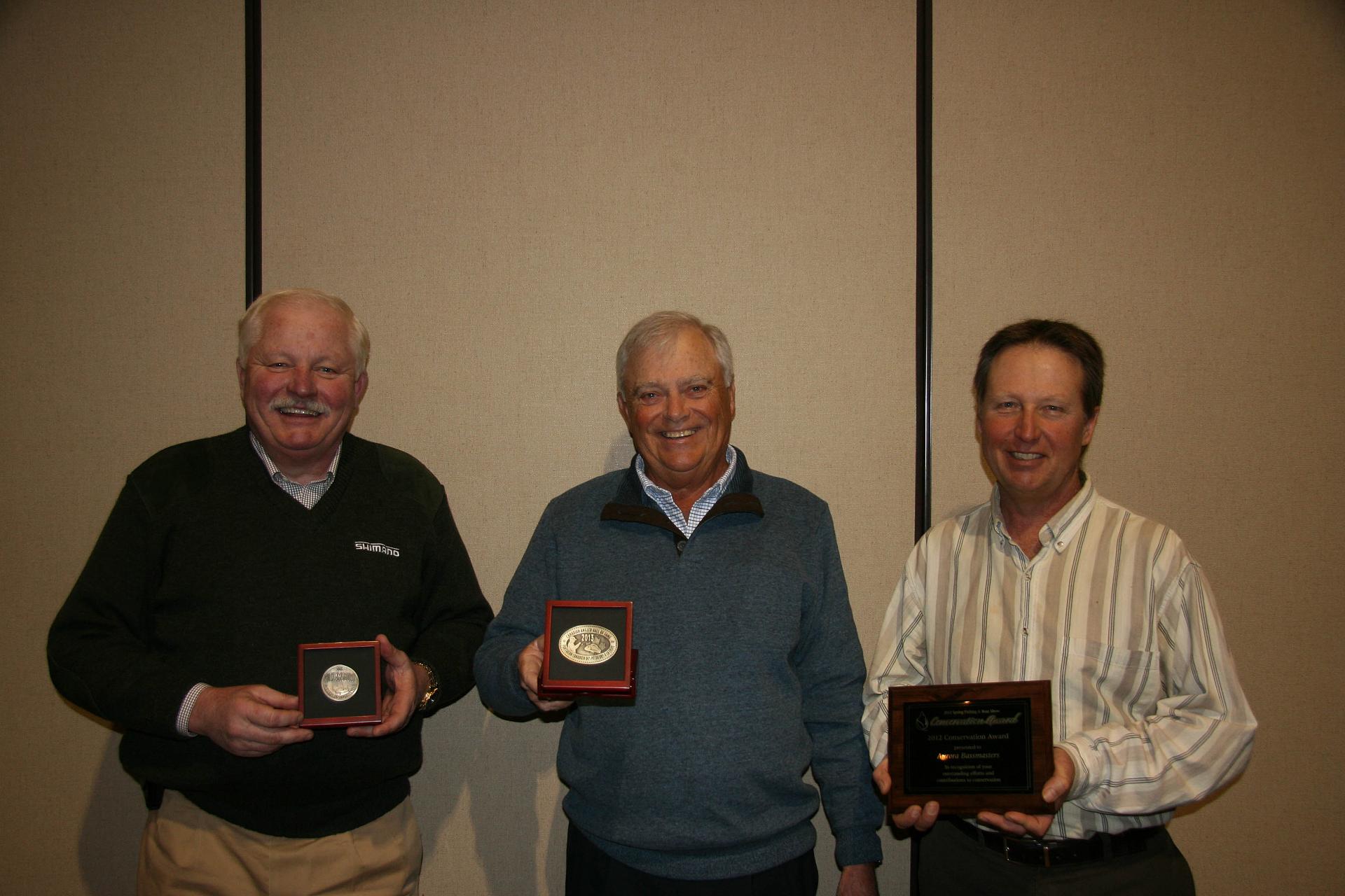 Well received: (from L to R) Phil Morlock, Rick Morgan and Wil Wegman with their awards