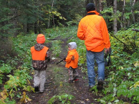 The boys bird hunting