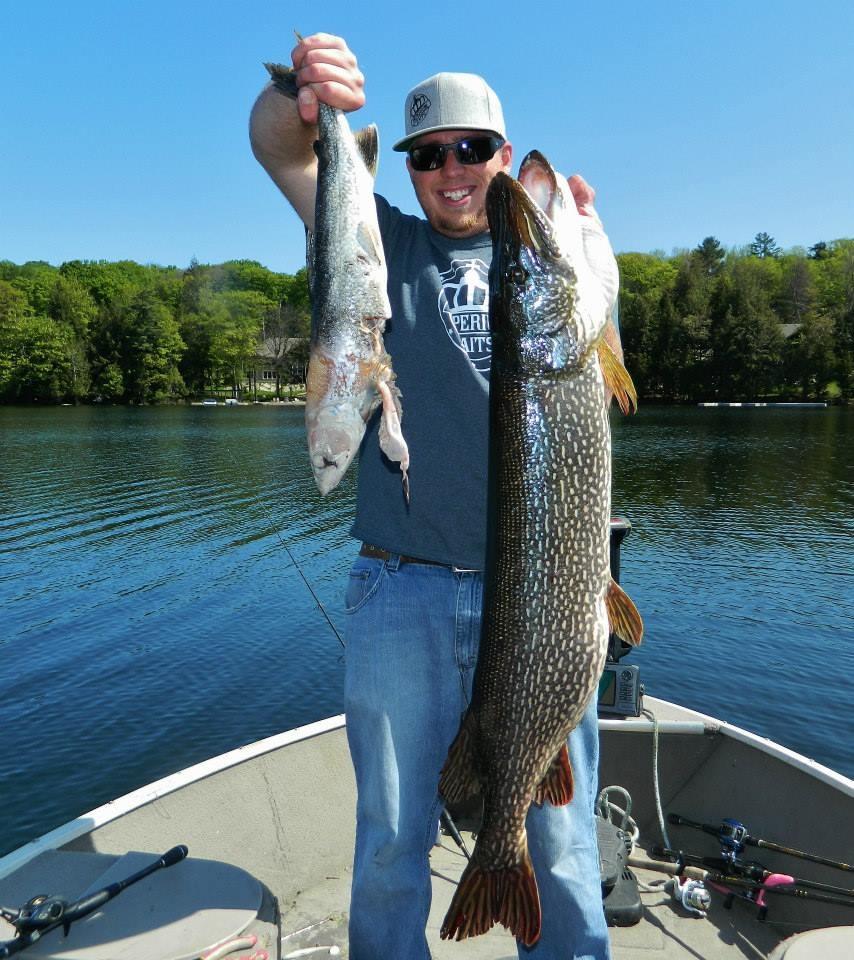 You bet pike are opportunistic feeders, as Steve Rowbotham found out when he discovered this lake trout in the throat of a dandy pike