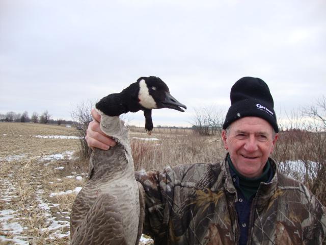 Brampton, Ontario, hunter Bill Pennell and his bearded Canada goose