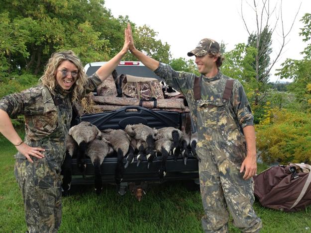 Her first field goose hunt