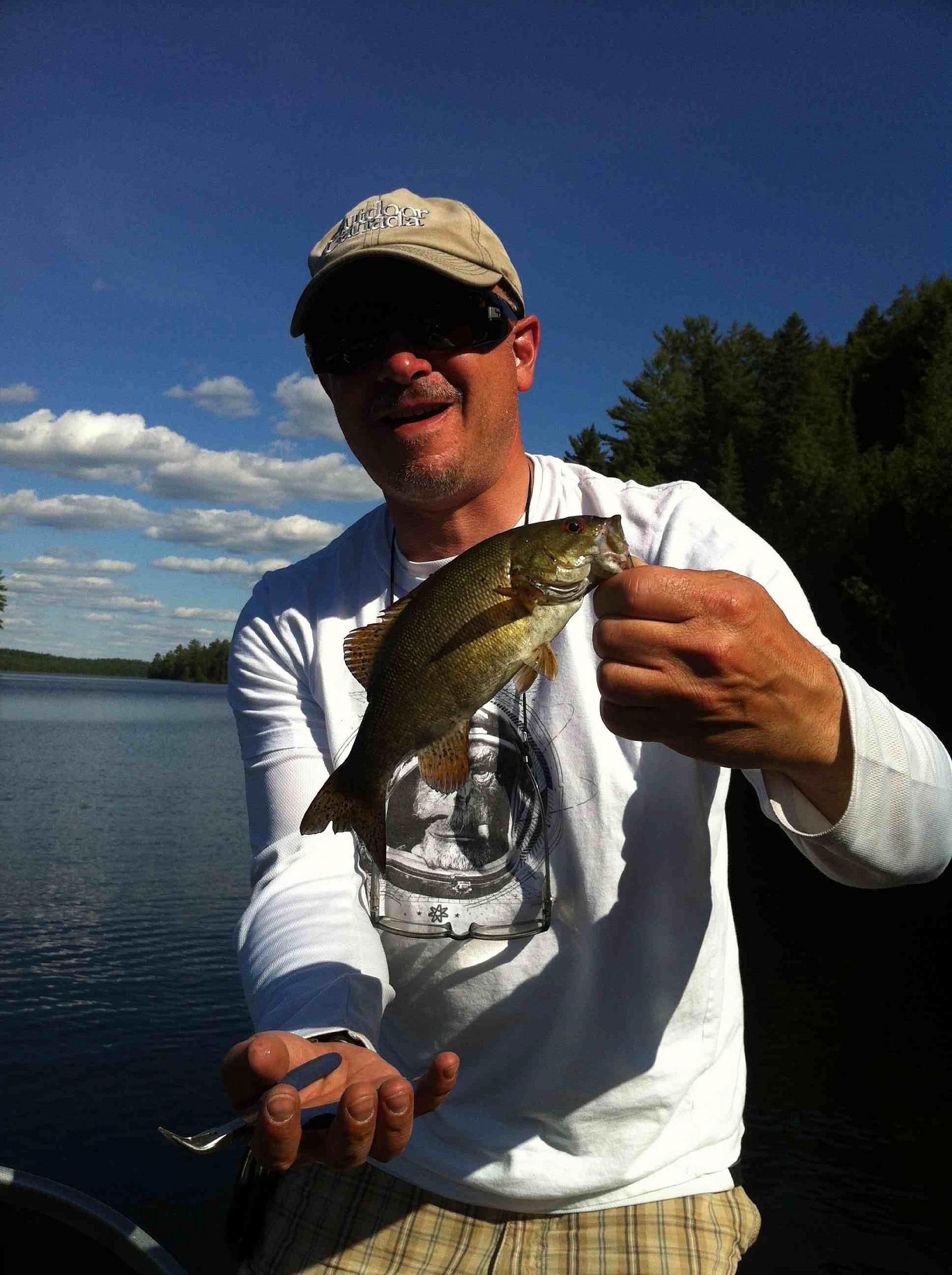 Billy Shields shows how big his bass will one day become.