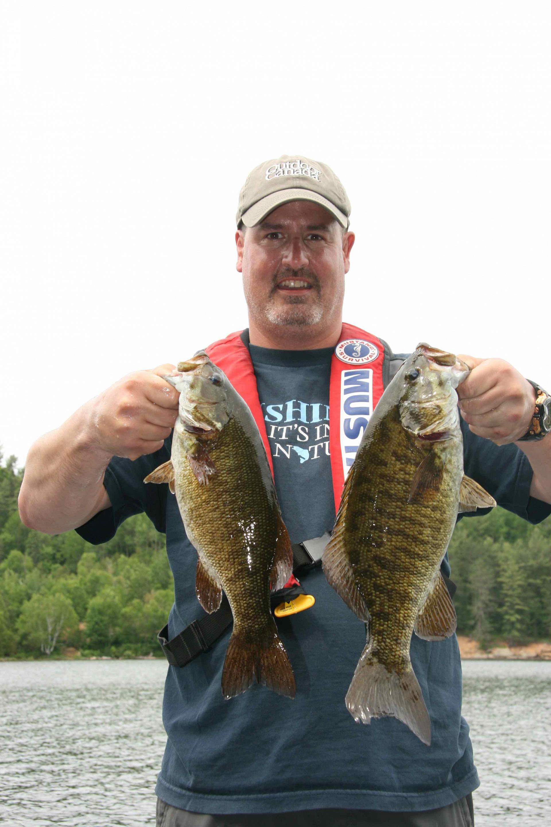 Jon Baker and two of his many catches