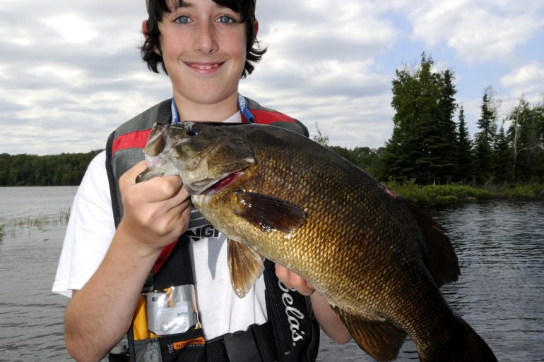 In the spring, guarding male smallmouth bass will stop eating but will absorb water through their skin in oder to make them look big and intimidating to any potential intruders