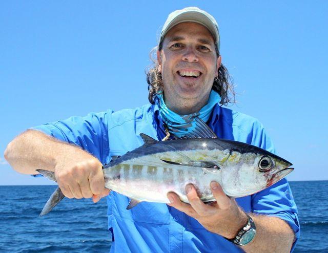 Even a small blackfin tuna is shockingly strong.