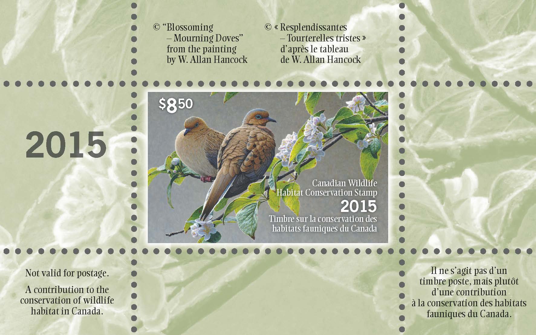 2015 Wildlife Habitat Conservation Stamp by W. Allan Hancock