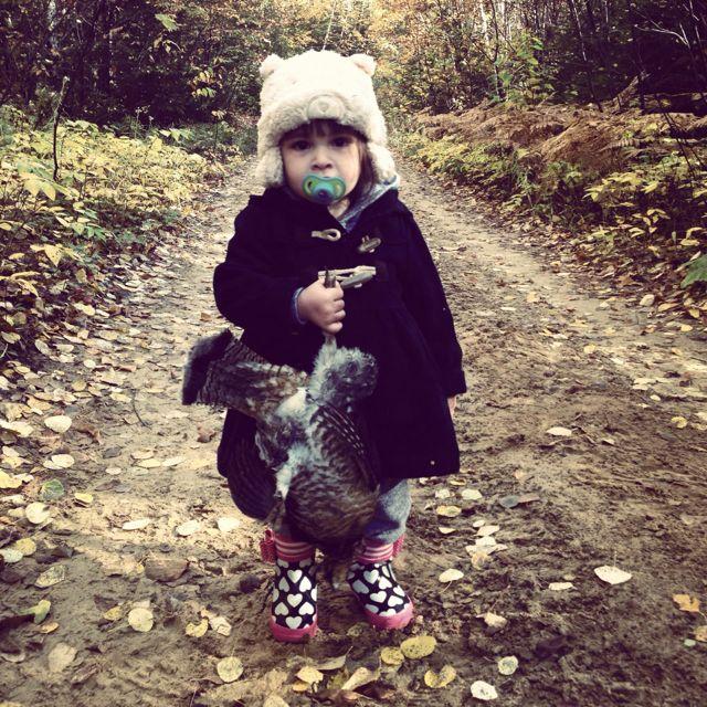 Toddler with grouse