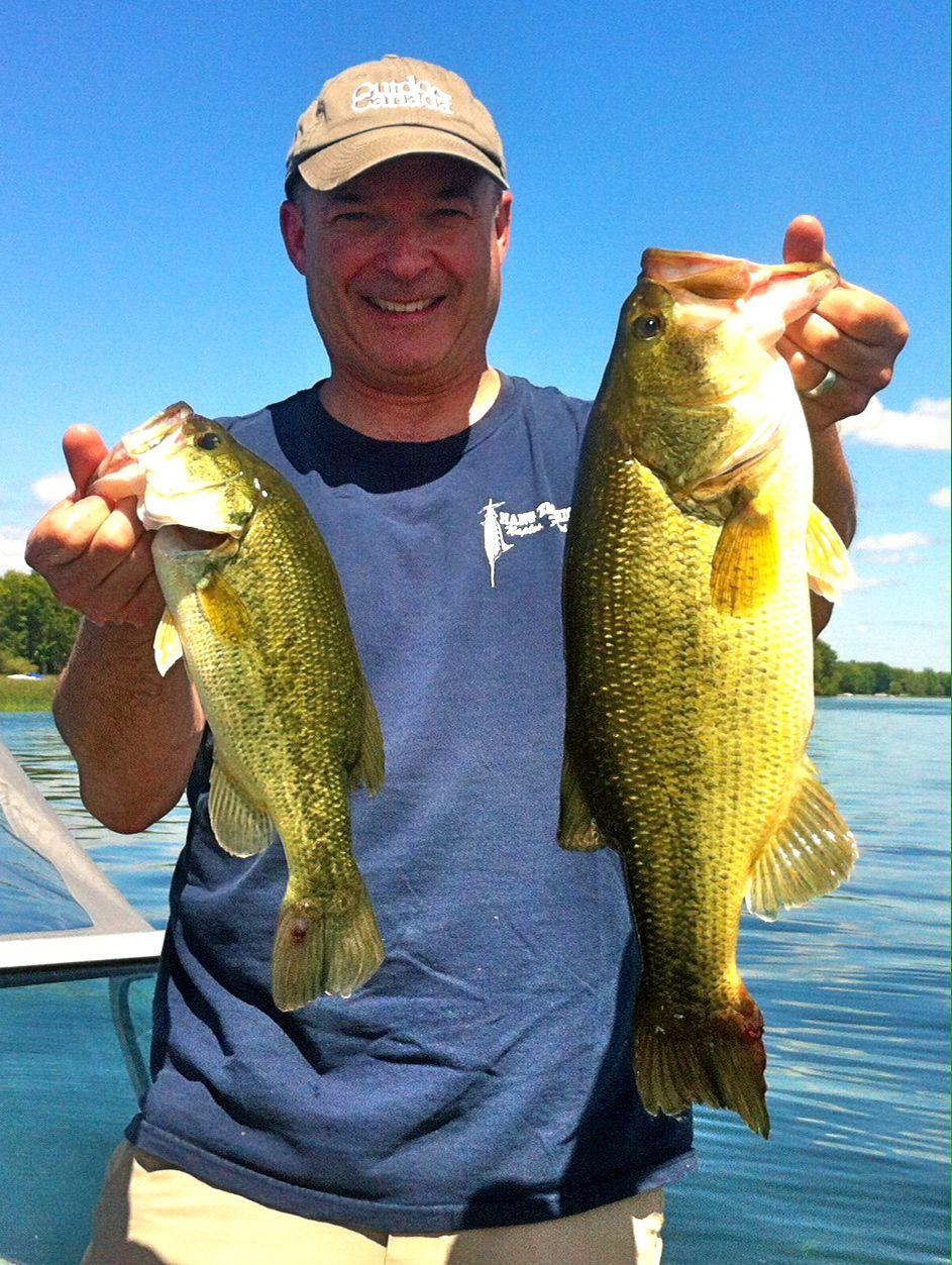 Editor-in-chief Patrick Walsh and some nice Lake Simcoe largemouths.