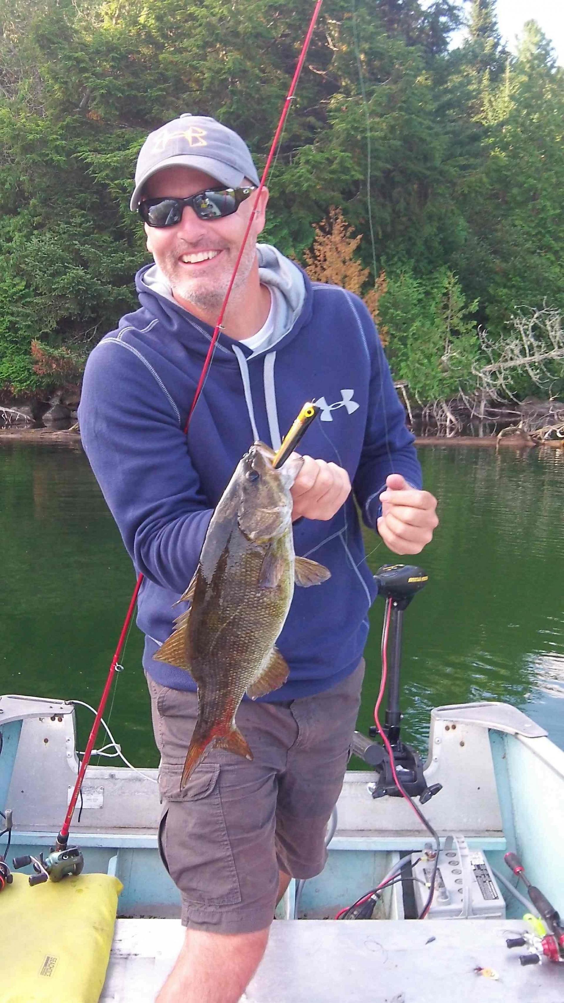 Jon Baker and one of his shoreline topwater catches