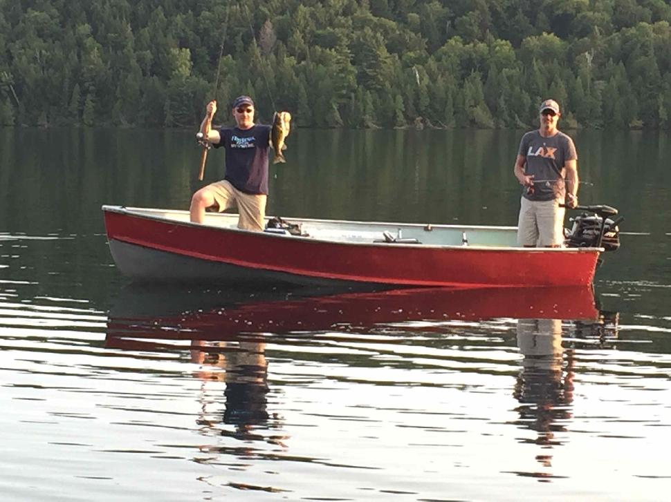 Patrick Walsh (left) and Jon Baker on Birch Lake