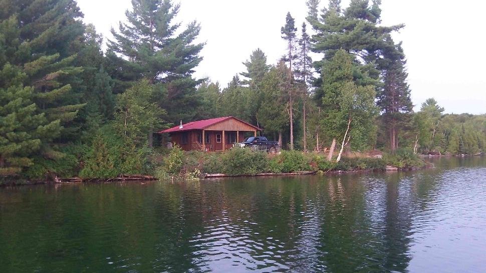 The group's outpost cabin on Birch Lake