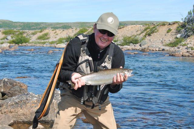 The author and a Lagrevé brook trout