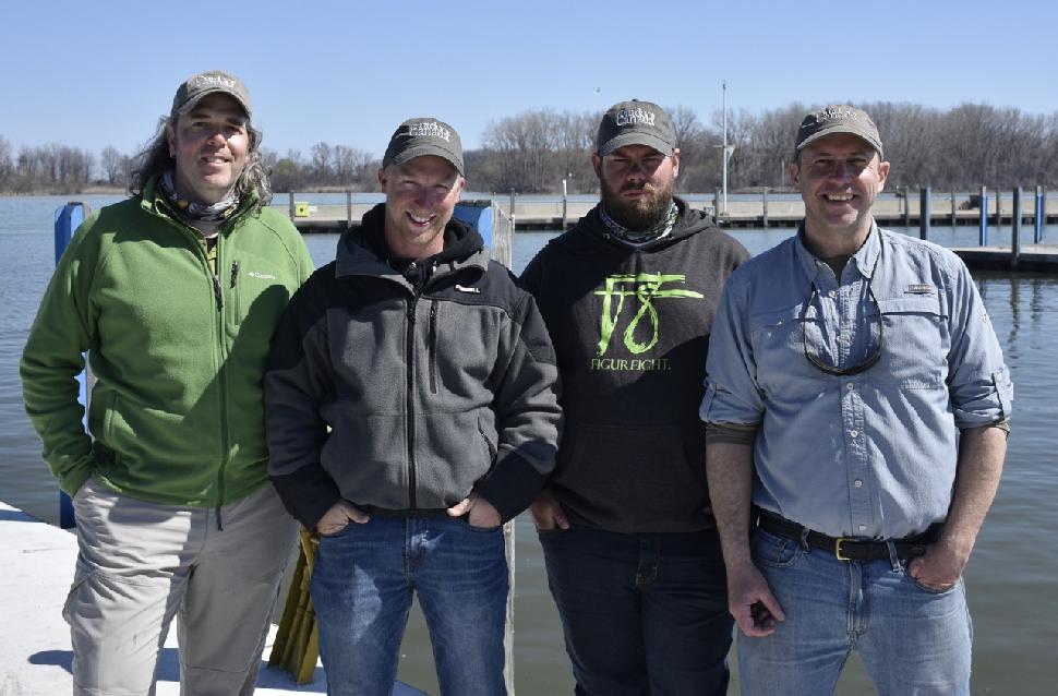 From left to right: Associate editor Scott Gardner, Leavon Peleikis, guide Matt Ciccone and managing editor Bob Sexton. Via Bob Sexton.