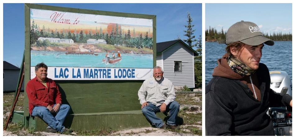 Credit: Patrick Walsh. Lodge co-owners Greg Dusome and Dave Thompson; (left) guide Zack Brown.