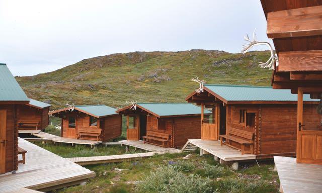 Credit: Ken Bailey. Caribou camp cabins.