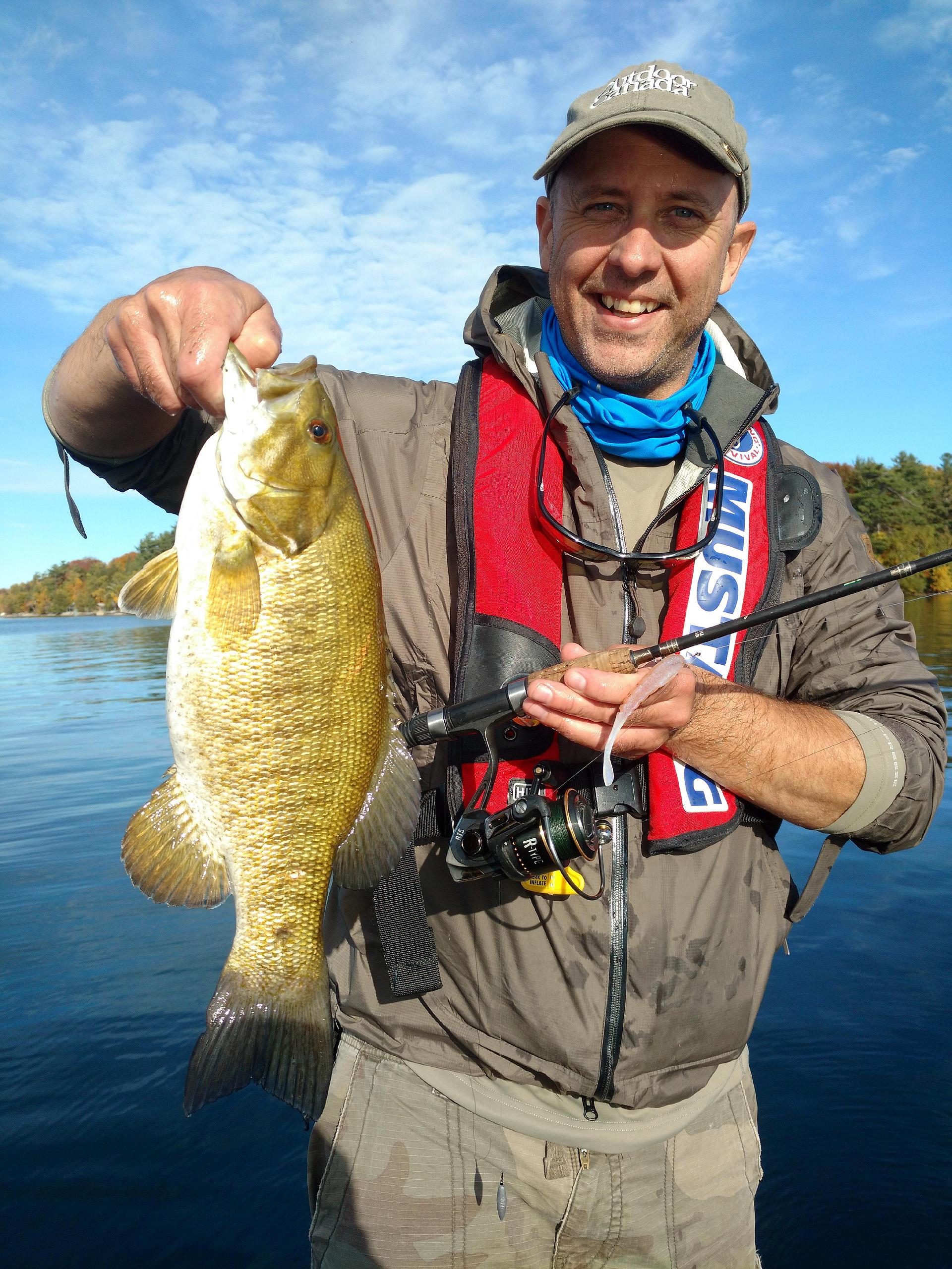 Sexton with drop-shot smallies