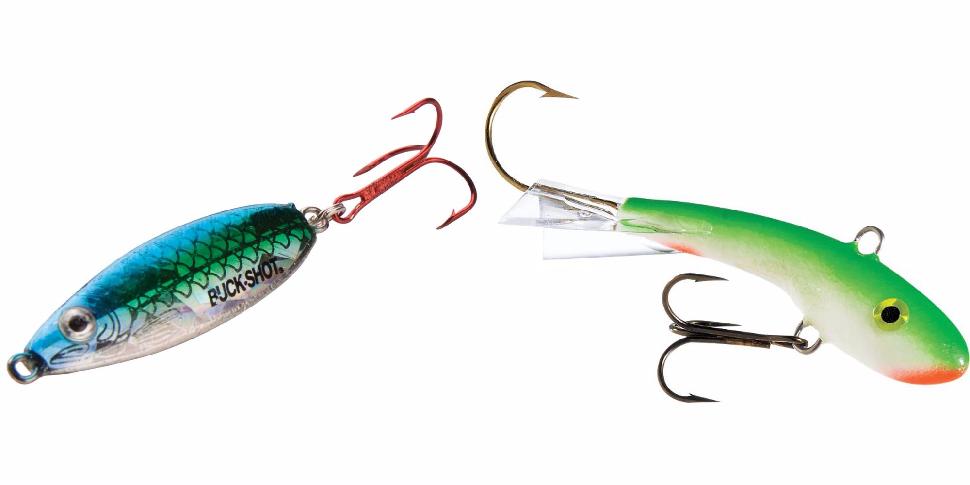 Northland’s Buck-Shot Rattle Spoon and Moonshine Lures’ Shiver Minnow