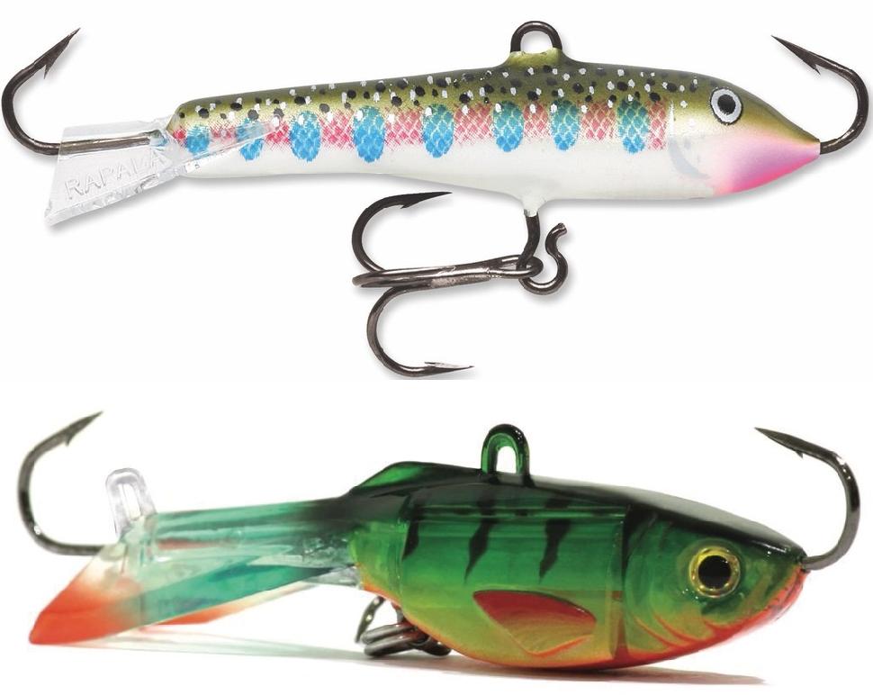 Horizontal minnows such as the Jigging Rap (top) and Hyper-Glide (lower) and the are tops