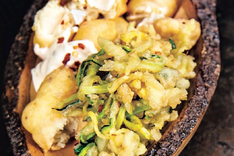 Tempura Trout and Zucchini Fries