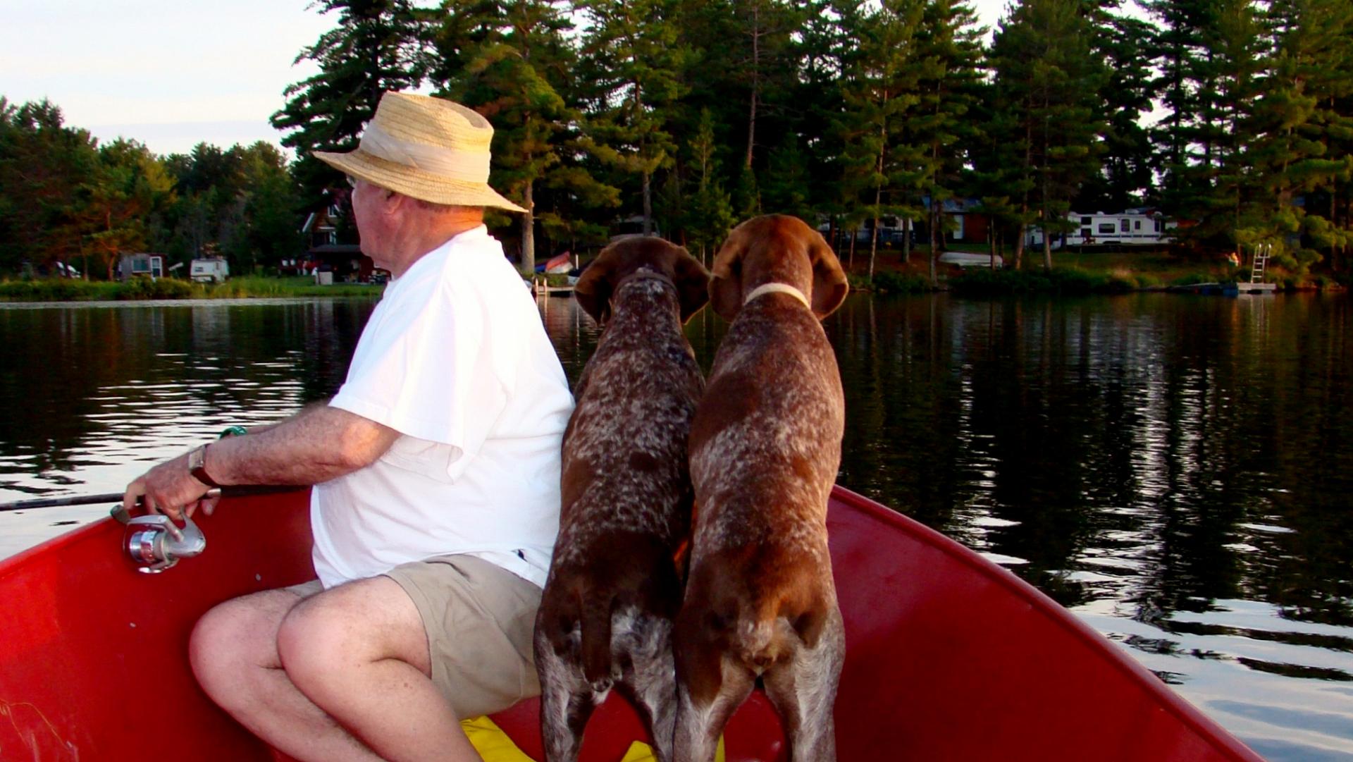 Fishing with dogs requires some simple precautions. Credit: Alyssa Richard.