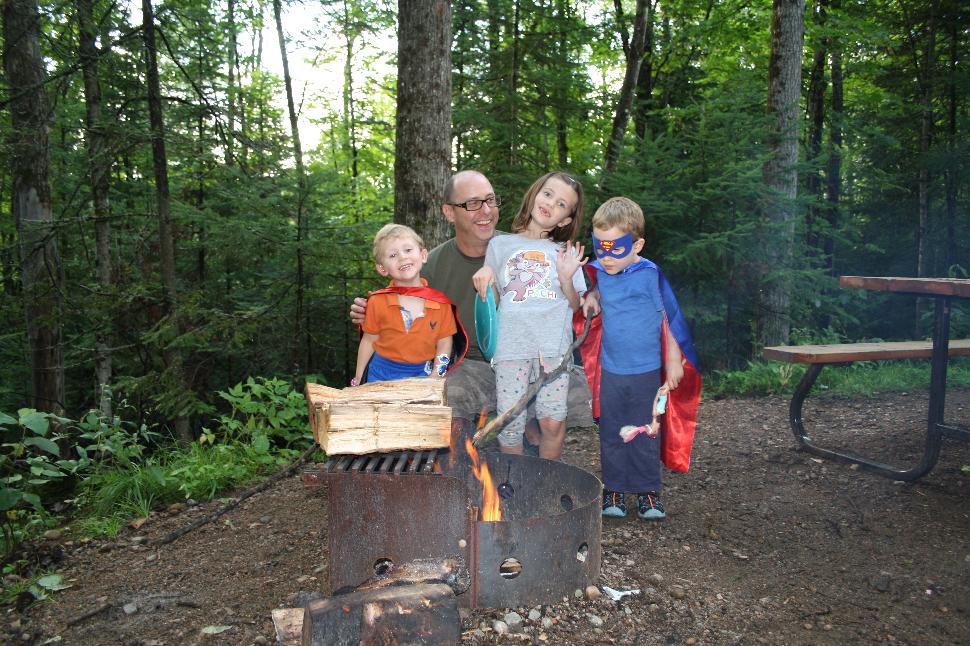 Dad with kids