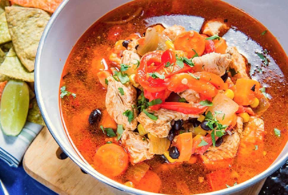 Tex-Mex turkey soup